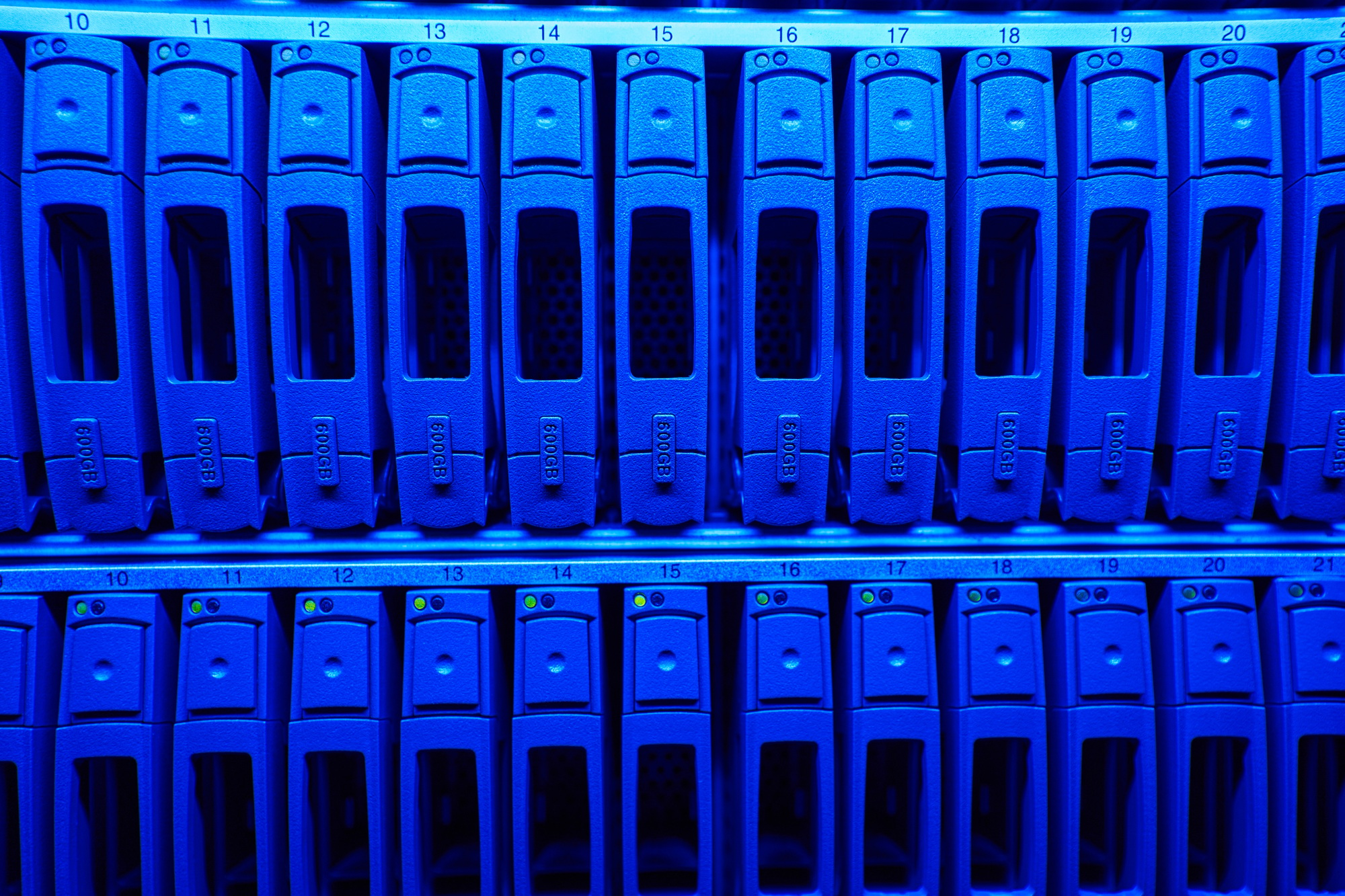 Data backup hard drives from an IT cloud backup system in a data center